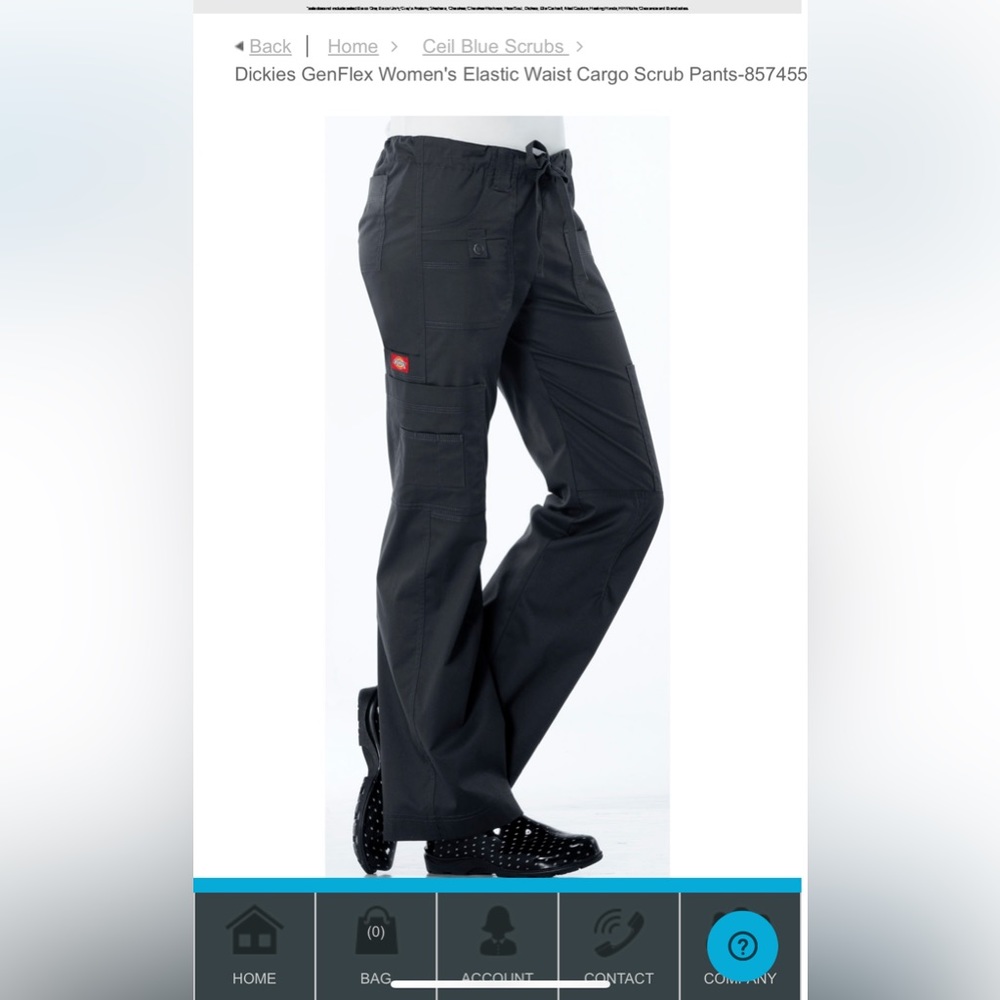 Dickies GenFlex Women’s Elastic Waist Cargo Scrub Pants